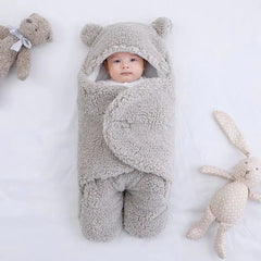 Fluffy Soft Newborn Sleeping Bag and Wrap Blanket