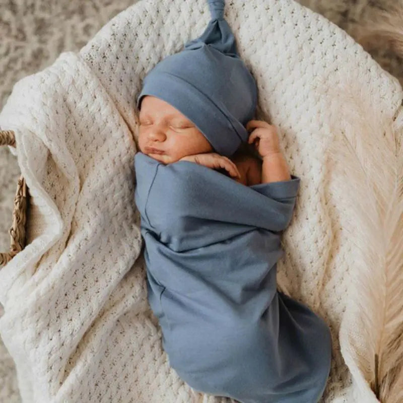 Solid Color Newborn Sleeping Bag and Swaddling Clothes