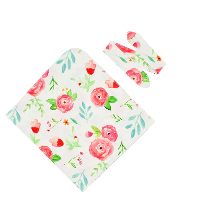 Newborn Baby Sleeping Bag with Swaddling Cap and Quilt