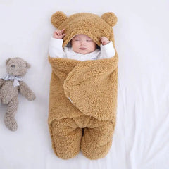 Fluffy Soft Newborn Sleeping Bag and Wrap Blanket