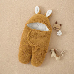 Fluffy Soft Newborn Sleeping Bag and Wrap Blanket