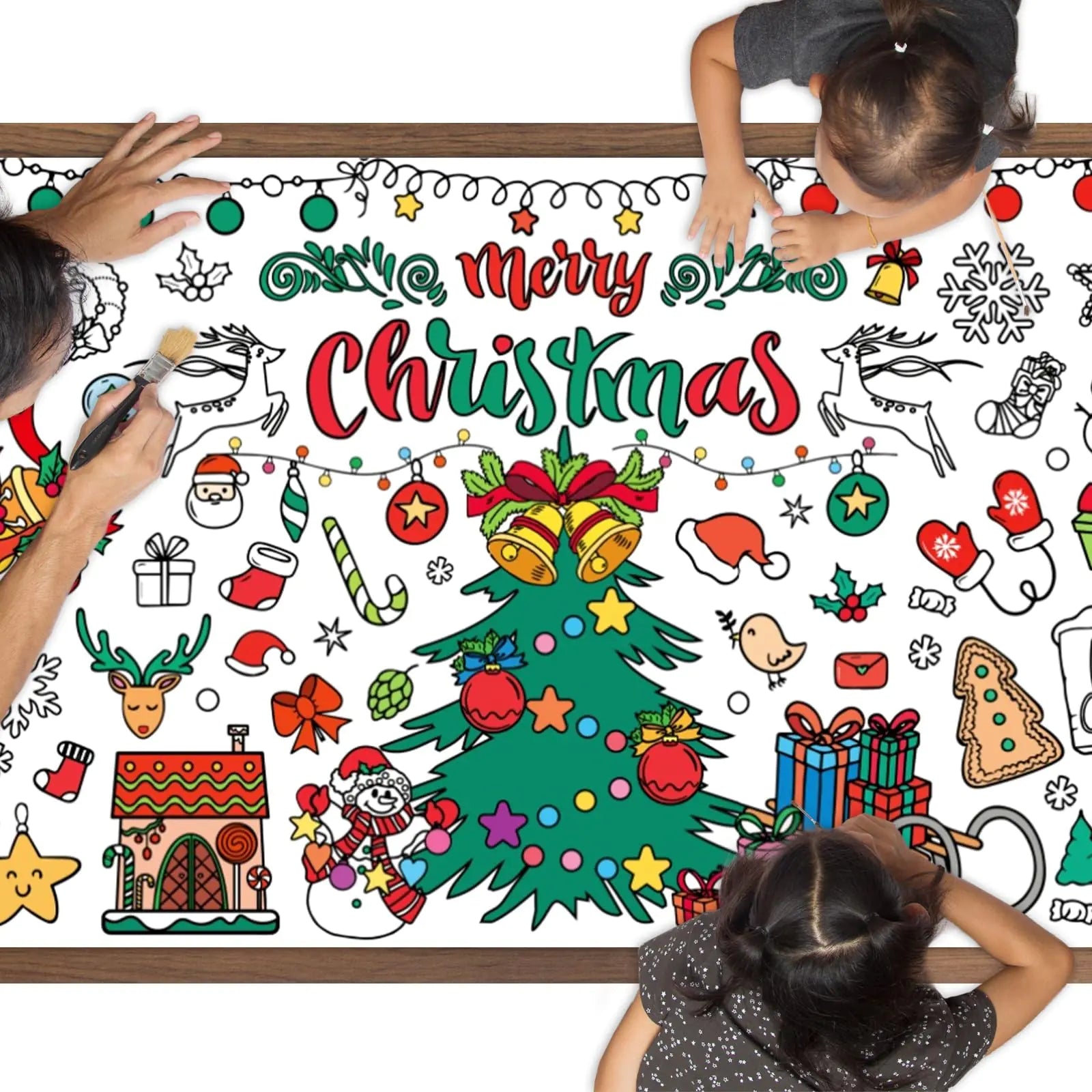 Christmas Coloring Tablecloth