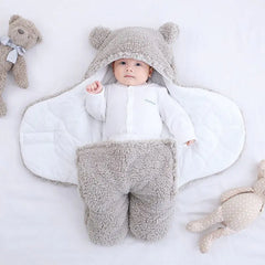Fluffy Soft Newborn Sleeping Bag and Wrap Blanket