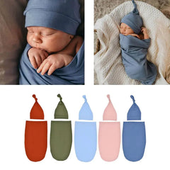 Solid Color Newborn Sleeping Bag and Swaddling Clothes